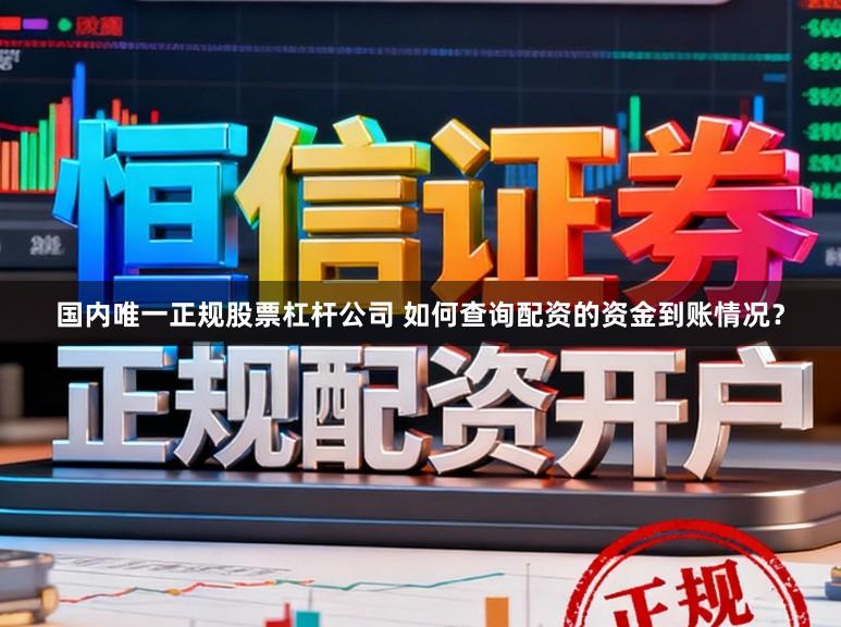 国内唯一正规股票杠杆公司 如何查询配资的资金到账情况？